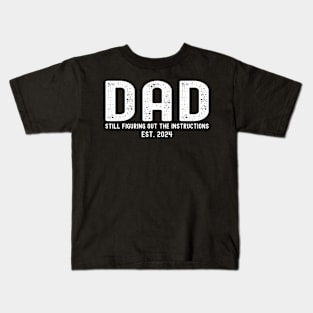 Dad Est 2024 Soon To Be Dad Pregnancy Announcement 1St Time Kids T-Shirt